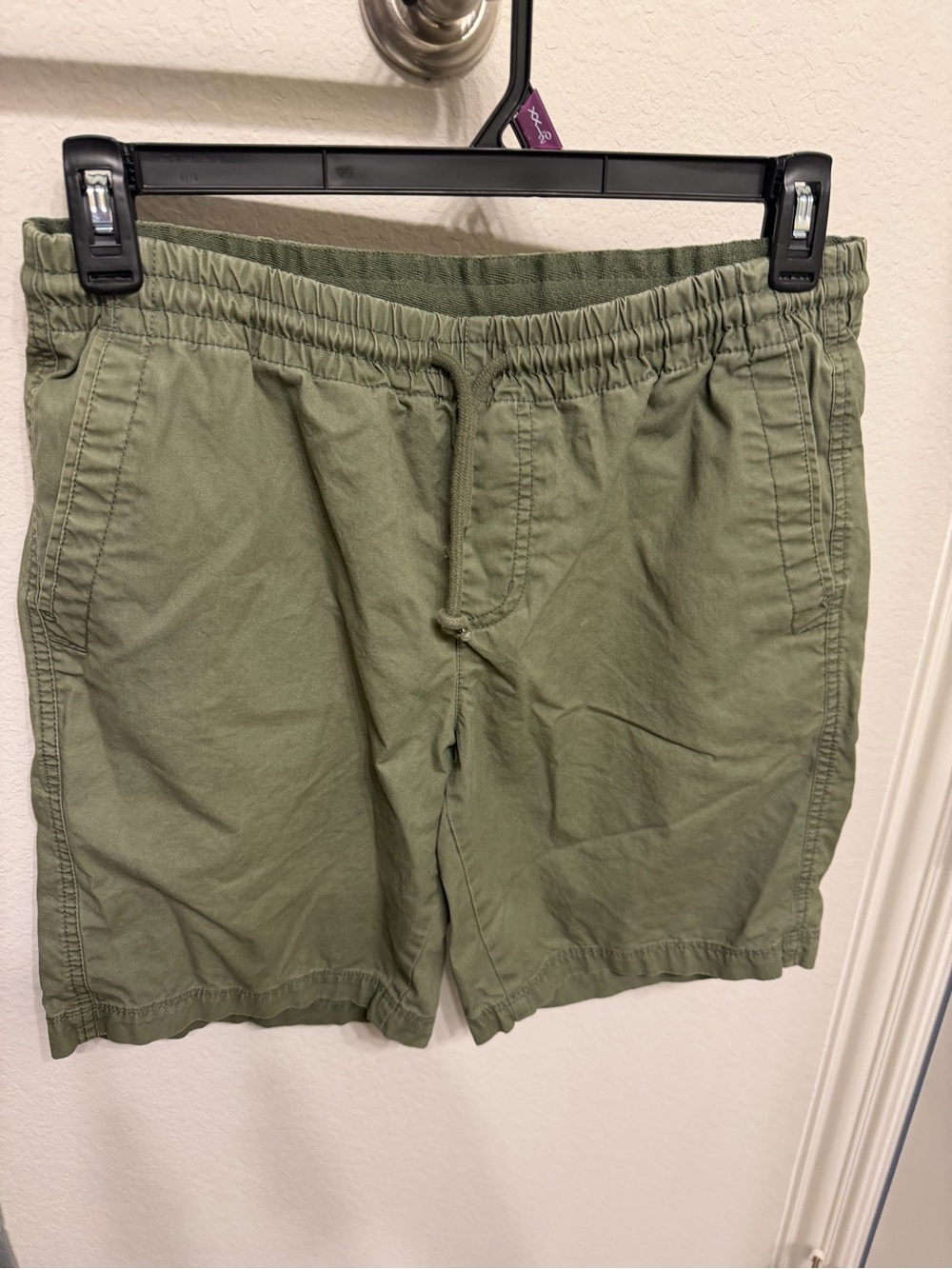 Copper & Oak Men's Olive Green Cargo Shorts with Elastic Medium
